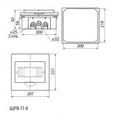 Щит встраиваемый TDM ЩРВ-П-8 (1x8) модулей пластик IP41 белый