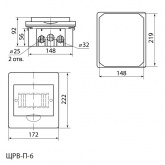 Щит встраиваемый TDM ЩРВ-П-6 (1x6) модулей пластик IP41 белый