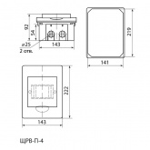 Щит встраиваемый TDM ЩРВ-П-4 (1x4) модуля пластик IP41 белый