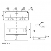 Щит навесной TDM ЩРН-П-18 (1x18) модулей пластик IP41 белый (электрический шкаф)