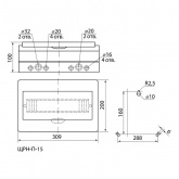 Щит навесной TDM ЩРН-П-15 (1x15) модулей пластик IP41 белый (электрический шкаф)