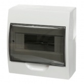 Щит навесной TDM ЩРН-П-8 (1x8) модулей пластик IP41 белый (электрический шкаф)