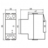 Устройство защиты многофункциональное Меандр УЗМ-51 63А 155-270В на DIN-рейку