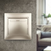 Выключатель Intro 10А 250В IP20 Plano, шампань 1-101-04