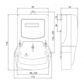 Счетчик однофазный многотарифный CE102М S7 145 JV ЖКИ 5-60А 230В оптопорт DIN-рейка 6,7 модулей