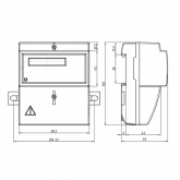 Счетчик однофазный однотарифный CE101 R5.1 145 ЖКИ 5-60А 230В на DIN-рейку 5 модулей