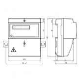 Счетчик однофазный однотарифный Энергомера CE101 R5 145 ЖКИ 5-60А 230В на DIN-рейку 5м