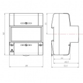 Счетчик однофазный однотарифный Энергомера CE101 R5 145 M6 5-60А 230В на DIN-рейку 5м