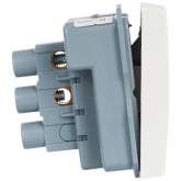 Выключатель одноклавишный ИЭК Праймер 10А 2 модуля белый