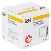 Выключатель одноклавишный ИЭК Праймер 10А 2 модуля белый