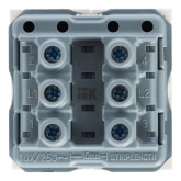 Переключатель двухклавишный ИЭК Праймер 10А 2 модуля белый