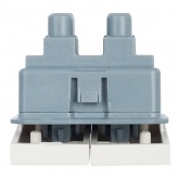 Переключатель двухклавишный ИЭК Праймер 10А 2 модуля белый