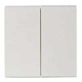 Переключатель двухклавишный ИЭК Праймер 10А 2 модуля белый