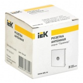 Розетка телевизионная ИЭК Праймер TV 2 модуля белый