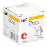 Розетка информационная ИЭК Праймер RJ-45 UTP категория 5e 2 модуль белый