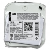Выключатель двухполюсный 1-клавишный ИЭК TORS TS211 10А IP55 серо-белый