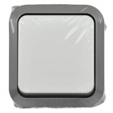 Переключатель 1-клавишный ИЭК TORS TS201 10А IP55 серо-белый