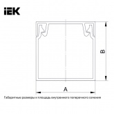 Кабель-канал ИЭК с крышкой 40/2х16 ПВХ белый с перегородкой 2м/шт [уп.30м] Элекор (кабельный короб)