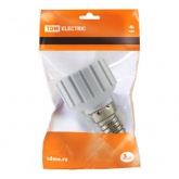 Патрон-переходник TDM с E14 на GU10 белый