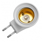 Патрон-переходник Feron LH61 с вилки на E27 с выключателем 40х60мм