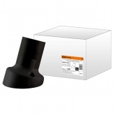 Патрон Е27 TDM настенный, термостойкий пластик, наклонный, черный, Б/Н