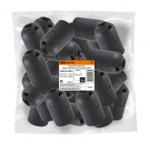 Патрон Е27 TDM подвесной, термостойкий пластик, черный, Б/Н