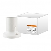 Патрон Е27 TDM потолочный, термостойкий пластик, прямой, белый, Б/Н