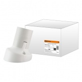 Патрон Е27 TDM настенный, термостойкий пластик, наклонный, белый, Б/Н