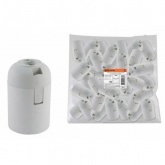 Патрон Е27 TDM подвесной, термостойкий пластик, белый, Б/Н