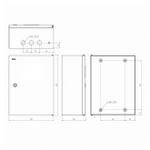 Щит навесной металлический ЭРА ЭКО СТМ ЩМПг-04 с монтажной панелью (400х300х175) IP54 (электрический шкаф)