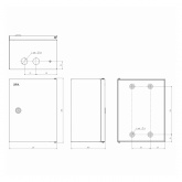 Щит навесной металлический ЭРА ЭКО СТМ ЩМПг-00 с монтажной панелью (290х220х155) IP54 (электрический шкаф)