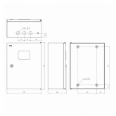 Щит навесной металлический ЭРА SIMPLE ЩМПг (окно)-04 с монтажной панелью (400х300х175) IP54 (электрический шкаф)