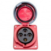 Розетка стационарная внутренняя угловая EKF PROxima 4442 3Р+РЕ 125А 380В IP67