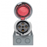 Розетка стационарная наружная EKF PROxima 1342 3Р+РЕ 63А 380В IP67