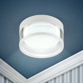 Светильник встраиваемый декоративный ЭРА KL82 WH белый под лампу GX53