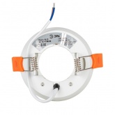 Светильник встраиваемый декоративный ЭРА KL81 WH/GD белый/золото под лампу GX53