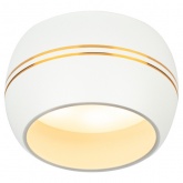 Светильник встраиваемый декоративный ЭРА KL81 WH/GD белый/золото под лампу GX53