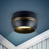 Светильник встраиваемый декоративный ЭРА KL81 BK/GD черный/золото под лампу GX53