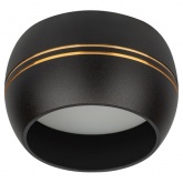 Светильник встраиваемый декоративный ЭРА KL81 BK/GD черный/золото под лампу GX53