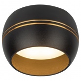 Светильник встраиваемый декоративный ЭРА KL81 BK/GD черный/золото под лампу GX53