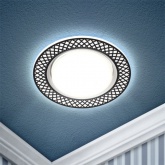 Светильник встраиваемый ЭРА KL79 WH/BK /1 под лампу Gx53 круглый, 220V, 13W, белый/черный