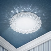 Светильник декоративный ЭРА DK84 CH/WH под лампу GX53, 220V, хром/прозрачный хрусталь