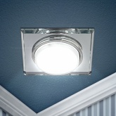 Светильник декоративный ЭРА DK79 SL под лампу GX53, 220V, квадратный, зеркальный хрусталь