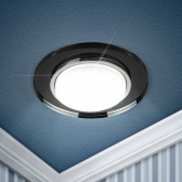 Светильник декоративный ЭРА DK80 BK под лампу GX53, 220V, черный хрусталь