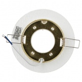 Светильник декоративный ЭРА DK80 WH/GD под лампу GX53, 220V, белый/золото хрусталь