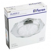 Светильник встраиваемый Feron DL4020-2 потолочный GX53 прозрачный, без лампы