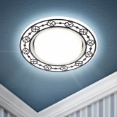 Декоративный светильник ЭРА DK LD28 WH/WH GX53 со светодиодной подсветкой, белый/белый