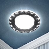 Декоративный светильник ЭРА DK LD27 WH/BK GX53 со светодиодной подсветкой, белый/черный