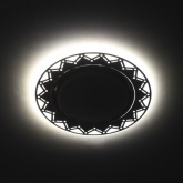 Декоративный светильник ЭРА DK LD27 WH/BK GX53 со светодиодной подсветкой, белый/черный