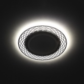 Декоративный светильник ЭРА DK LD37 WH/BK GX53 со светодиодной подсветкой, белый/черный